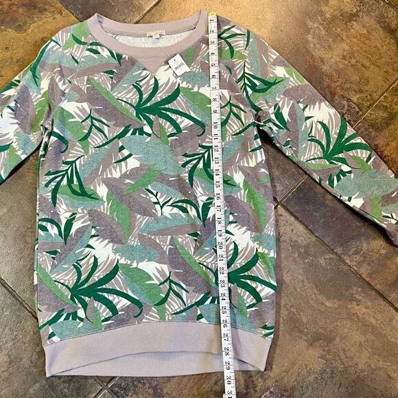 NWT Gap Sweatshirt Tunic Leaf Camouflage Top Small - Picture 5 of 12